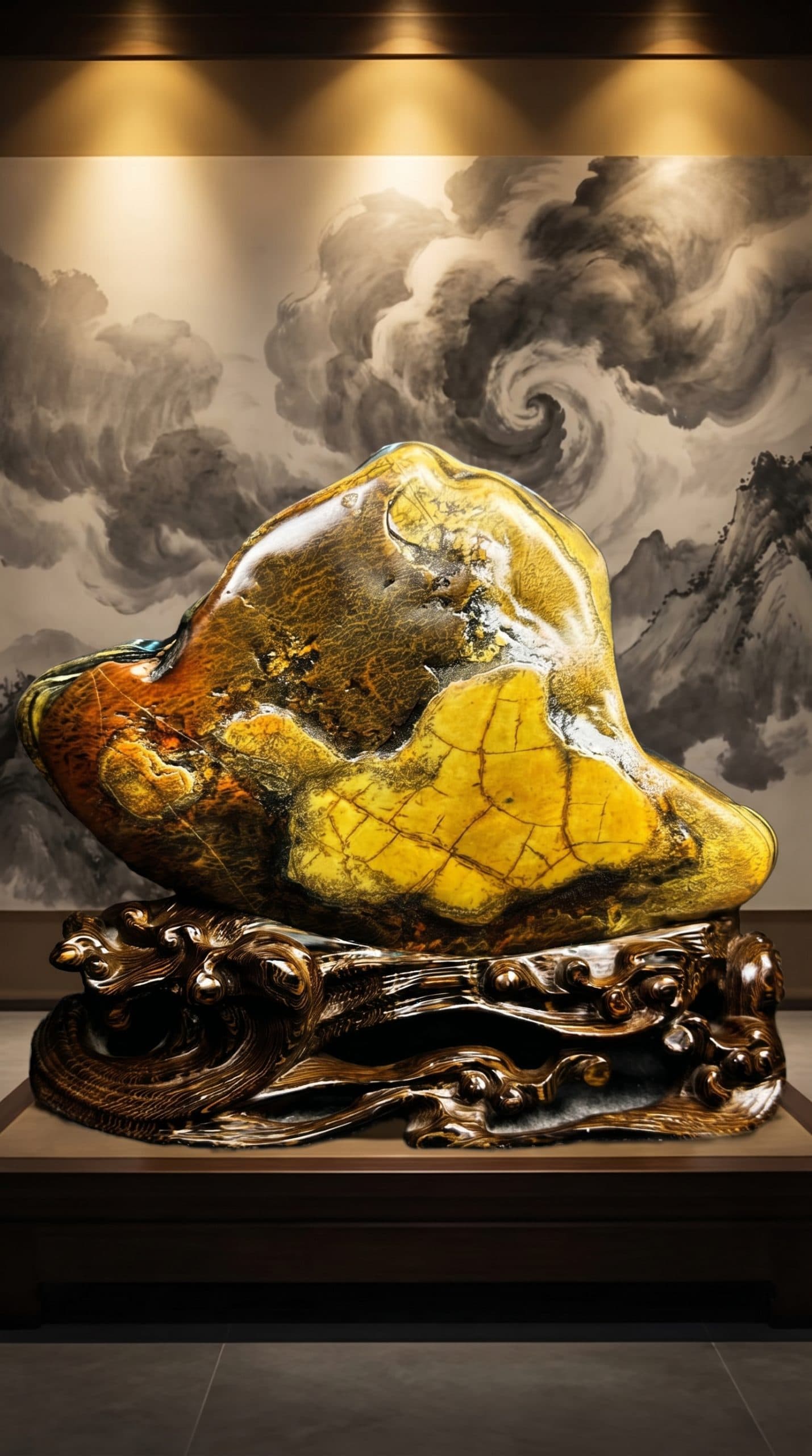 金甲凌云｜广西红水河彩玉石